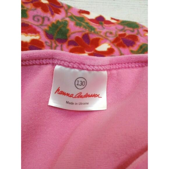 8 Hanna Andersson Velvet Wrap Floral Dress - Picture 6 of 7